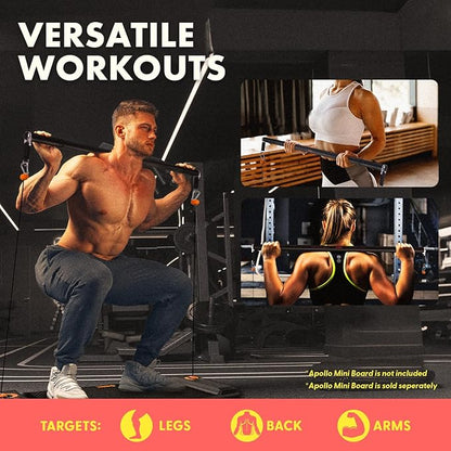 SQUATZ Pull-Up Workout Station with Bench - Multifunctional Gym Equipment Setup w/Pulling Bar