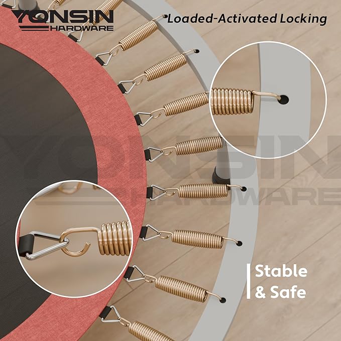 Trampoline Springs Heavy Duty with Swivel & Straight Hooks, Stainless Steel Trampoline Accessories