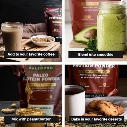 Paleo Pro Beef Protein Powder - Grass Fed Protein Powder Isolate - Pure Animal Based Pastured &