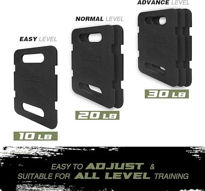 Yes4All Adjustable Ruck Weight with Straps for Rucking, Swings, Squat & Strength Training