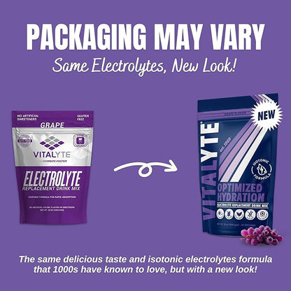 Vitalyte Electrolyte Powder Drink Mix, Isotonic Electrolyte Hydration Mix, Gluten Free Post Workout