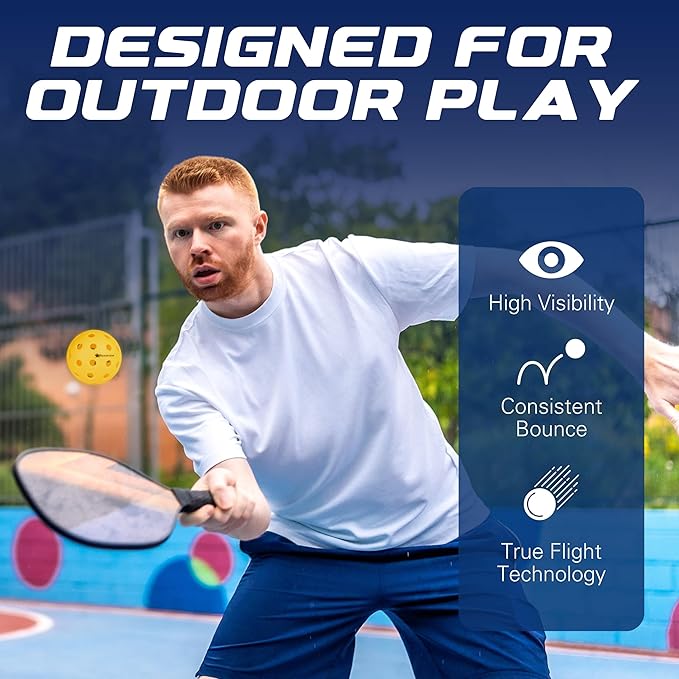 EP American Outdoor Pickleballs USAPA Approved | Made in USA with Durable Design |