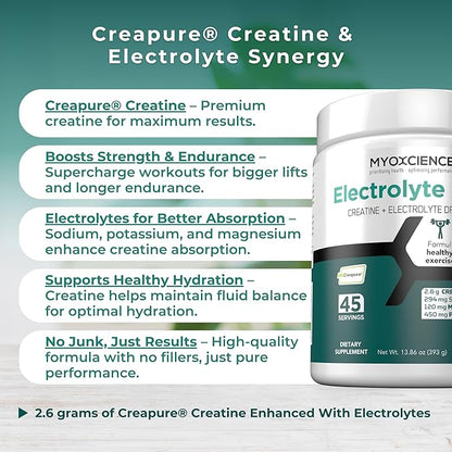 MYOXCIENCE Electrolyte STIX | Creatine Electrolyte Powder | Recovery from Exercise & Muscle