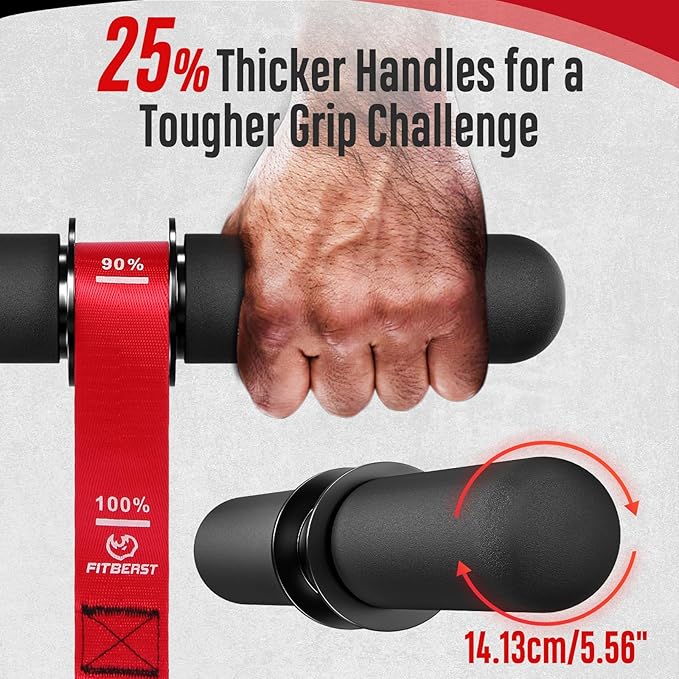 FitBeast Forearm Strengthener & Forearm Exerciser, Wrist Roller with Thicker Handle, Forearm