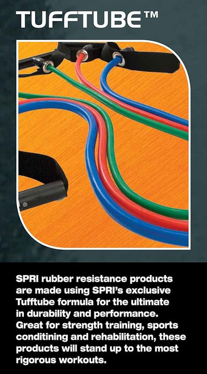 SPRI Xertube Resistance Bands with Handles – All Exercise Cords Sold Separately with Home Gym
