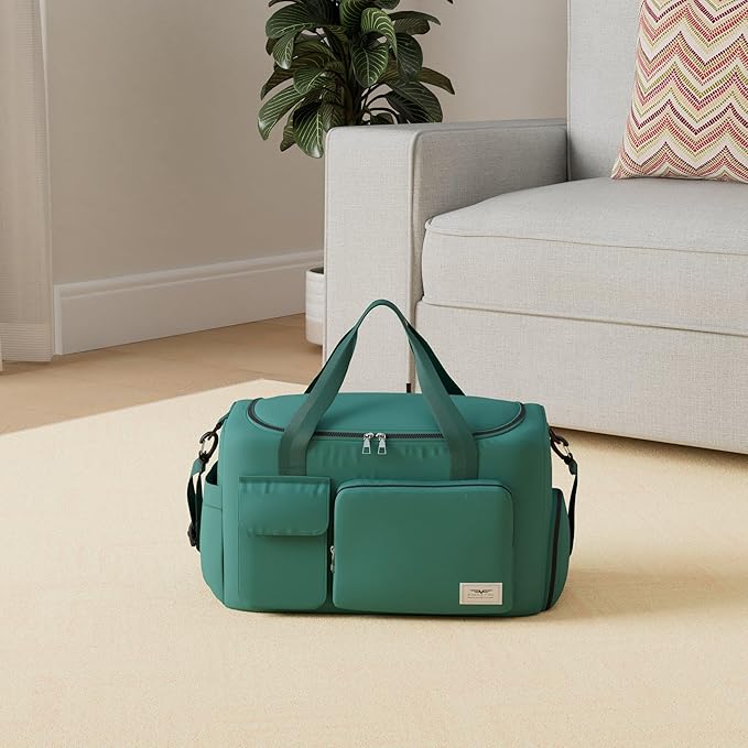 FIORETTO Women's Gym Duffle Bag with Shoes Compartment, 37L Capacity, Ideal for Travel, Gym