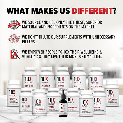10X Health Amino Blend Pre Workout Powder for Men - Fruit Punch Flavor - EAA & BCAA Powder Amino