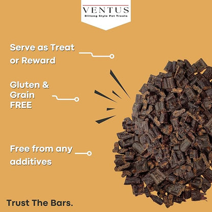 VENTUS Jerky Training Bits - Single Ingredient High Protein Venison Dog Training Treats