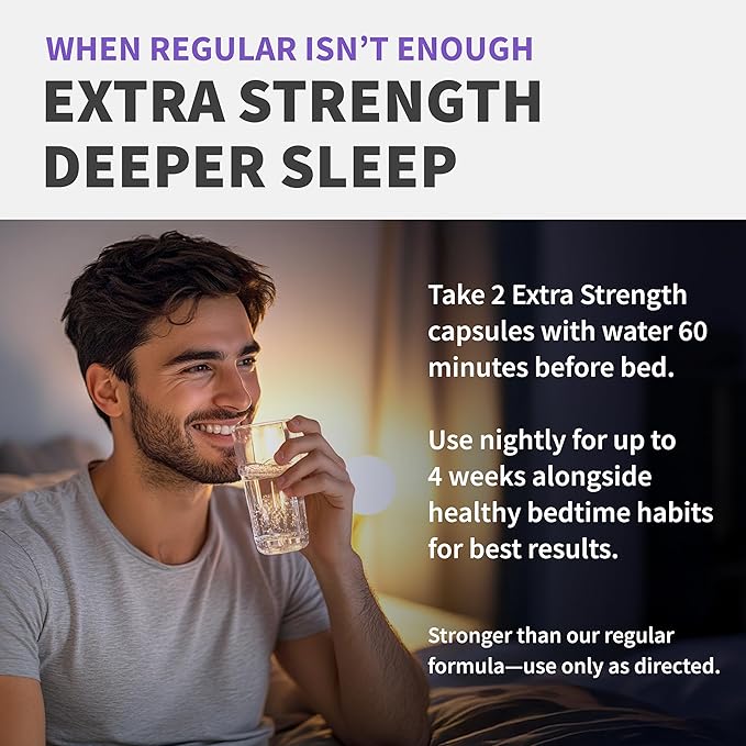 12-in-1 Melatonin Sleep Capsules - 10mg Melatonin Extra Strength with Magnesium and Balanced Blend