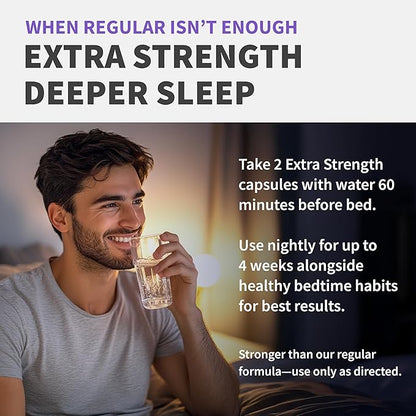 12-in-1 Melatonin Sleep Capsules - 10mg Melatonin Extra Strength with Magnesium and Balanced Blend