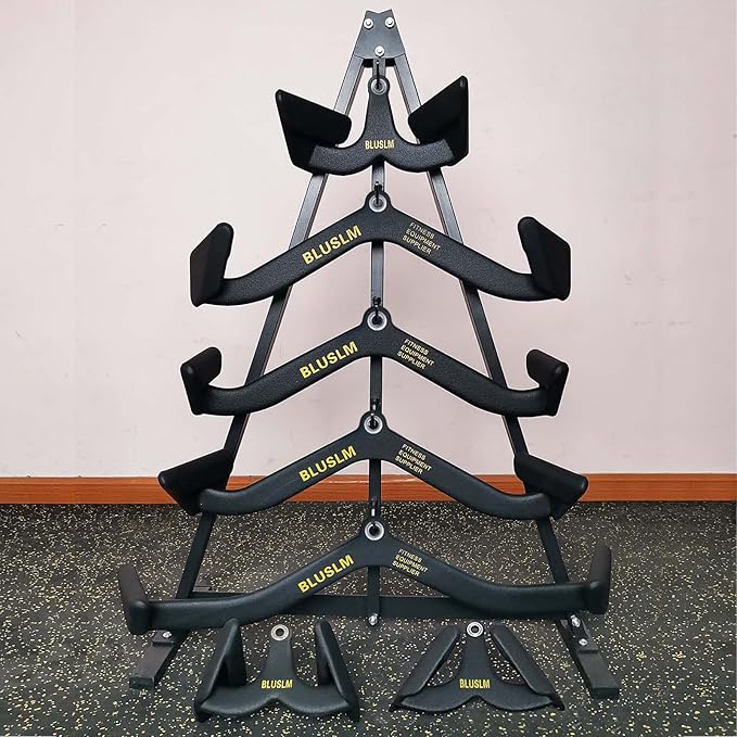 LAT Pull Down Bar for Cable Machine, LAT Pulldown Attachments T Bar V Bar Cable Attachment, Back