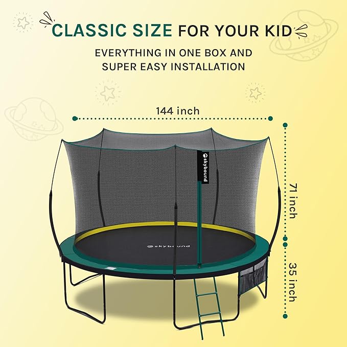 SkyBound 14 FT 12 FT 10FT 8FT 6FT Springless Trampoline for Kids and Adults - Recreational