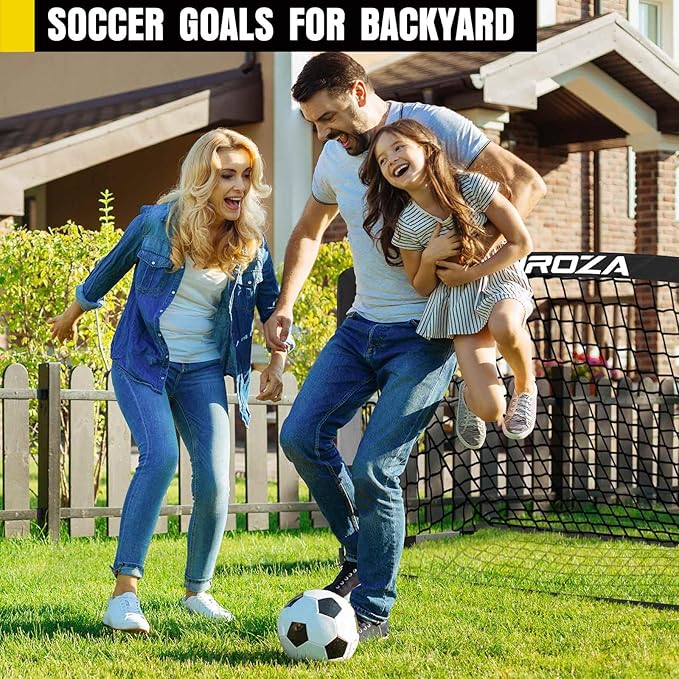 Soccer Goal, Kids Soccer Goals for Backyard Set, 2 Pack of Portable Pop Up Soccer Net with Soccer