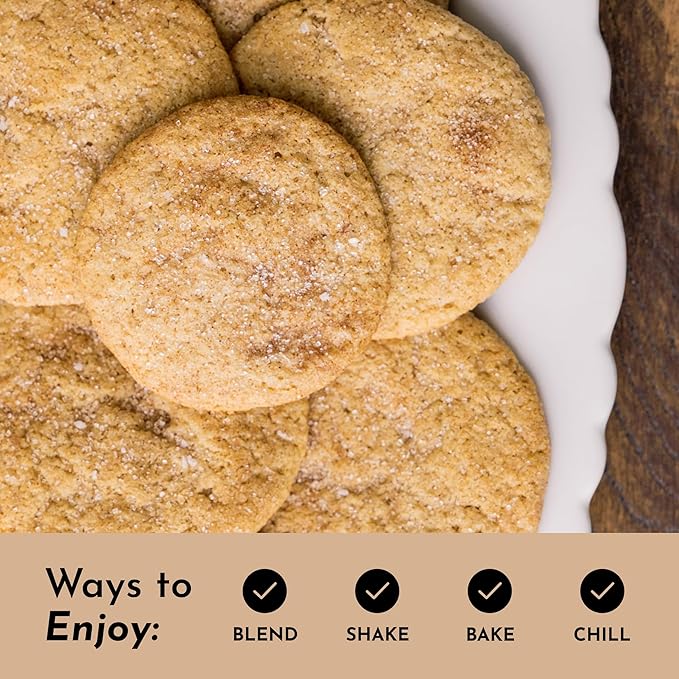 JUST INGREDIENTS Snickerdoodle Protein Powder ??30-Serving Blend with 100% Grass-Fed Whey & Organic