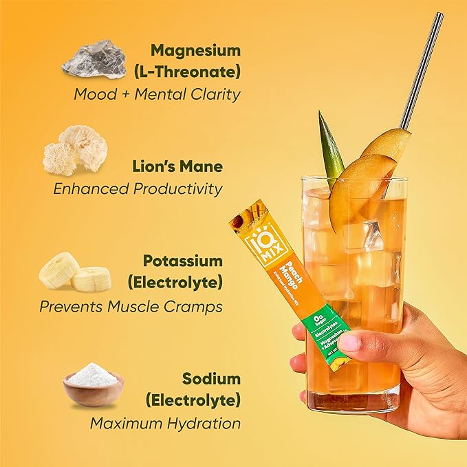 IQMIX Hydration Electrolyte Powder – 4-in-1 Formula for Hydration, Mental Clarity, Mood and