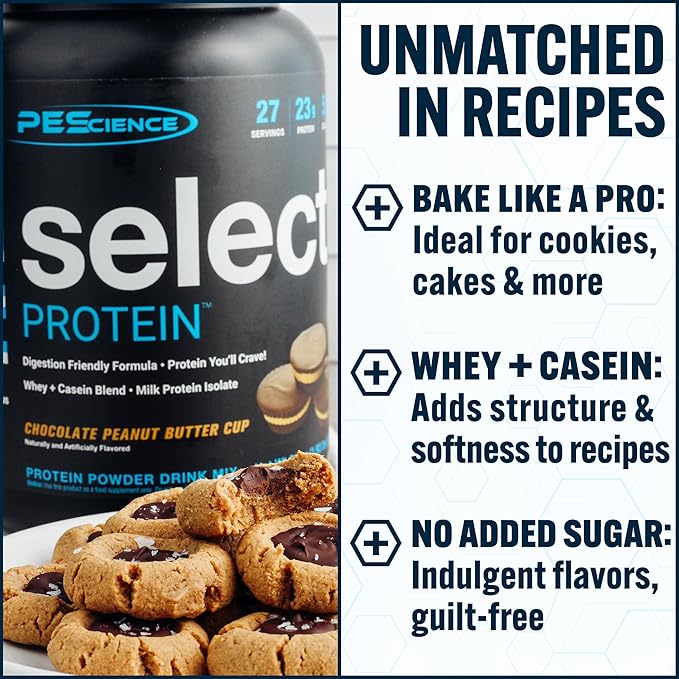 PEScience Select Protein Powder, Whey and Casein Blend, Clean Protein Powder for Women and Men, Low