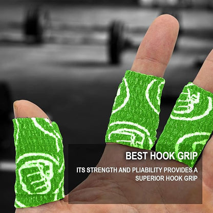 WOD Nation Flexible Hook-Grip Athletic Tape – Easy-Tear, Sweat-Proof Thumb & Finger Strips for