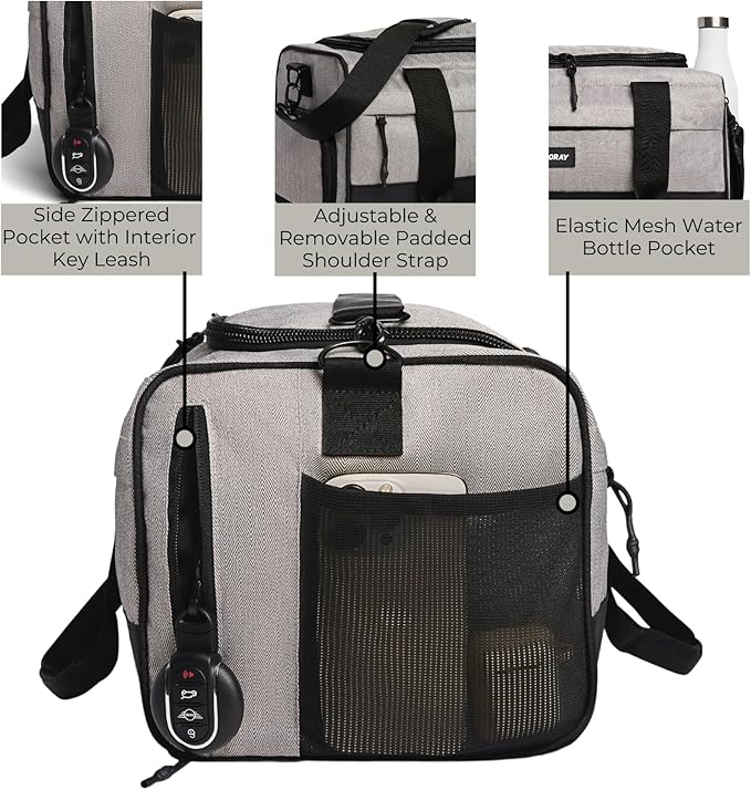 Vooray 22L Boost Duffle Bag – Small Gym Bag for Men and Women, Lightweight Travel Duffel with Shoe