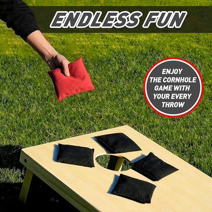 Cornhole Bags Set of 8 Regulation Corn Hole Bean Bags for Cornhole Game, Professional Weather