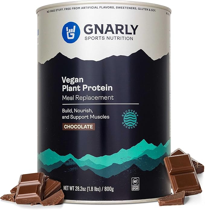 Gnarly Nutrition Vegan Plant Protein ??Chocolate Vegan Protein Powder, NSF Sport Certified ??Meal