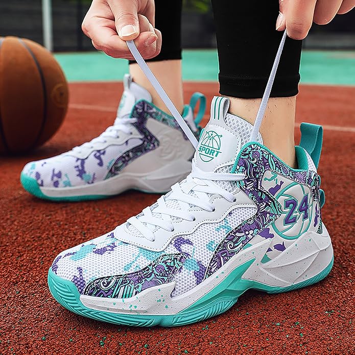 Boys Basketball Shoes Breathable Indoor Athletic Shoes Youth Outdoor Fashion Sneakers Comfortable