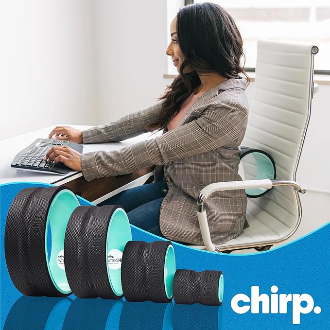 Chirp Wheel Foam Roller ??Targeted Back & Neck Relief, Lumbar Spine Stretcher, Spinal Decompression