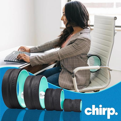 Chirp Wheel Foam Roller ??Targeted Back & Neck Relief, Lumbar Spine Stretcher, Spinal Decompression