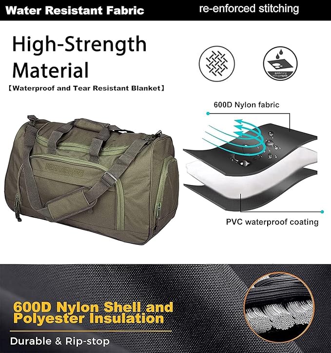 Gym Bag for Women & Men Tactical Duffle Military Weekender Work Out Lightweight Waterproof Sports