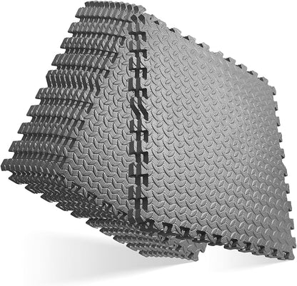 GWT Puzzle Exercise Mat, EVA Foam Interlocking Floor Tiles for Home Gym, Workout Equipment
