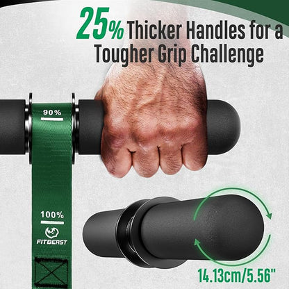 FitBeast Forearm Strengthener & Forearm Exerciser, Wrist Roller with Thicker Handle, Forearm
