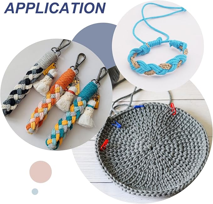 MECCANIXITY 1/16 Inch Polypropylene Rope Braided Ropes, 328ft Nylon Rope Hollow Utility Cord for