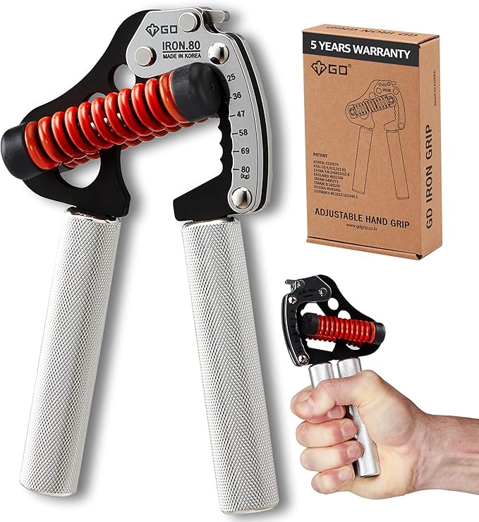 GD IRON GRIP Grip Strength Trainer Adjustable Hand Gripper Strengthener Hand Grip Exerciser Wrist
