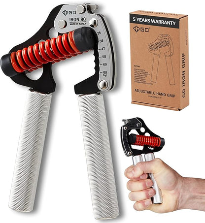 GD IRON GRIP Grip Strength Trainer Adjustable Hand Gripper Strengthener Hand Grip Exerciser Wrist