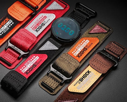 20mm Nylon Band Compatible with Garmin Vivoactive6/5/3,Forerunner 165/55/645/245 Music, 20mm Soft