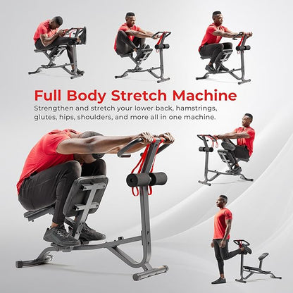 Sunny Health & Fitness Full Body Traction & Stretch Decompression Bench/Table Machine for Lumbar