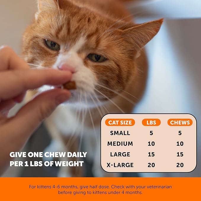 Cat Hip & Joint Health Crunchy & Creamy Chews - Cat Joint Support Supplement with Glucosamine