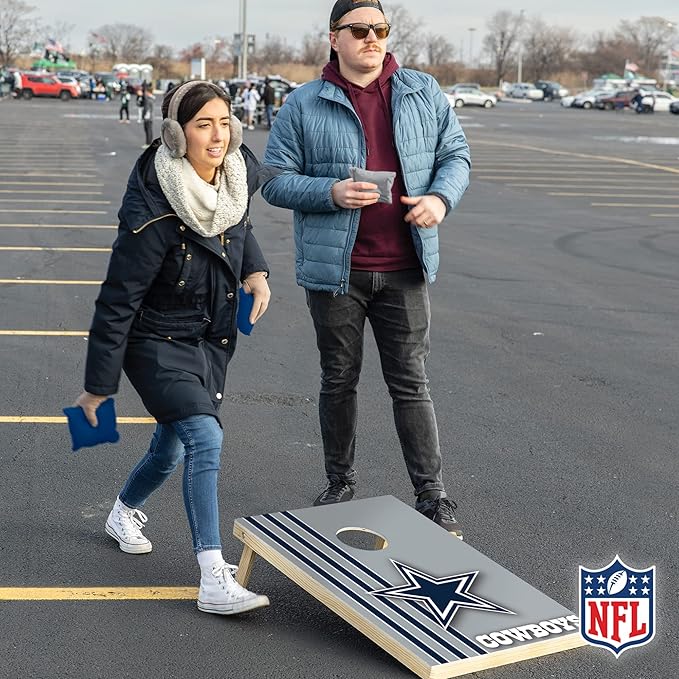 NFL 2' x 3' Solid Wood Cornhole Set with Direct Print HD Team Graphics – Great Gift for Any