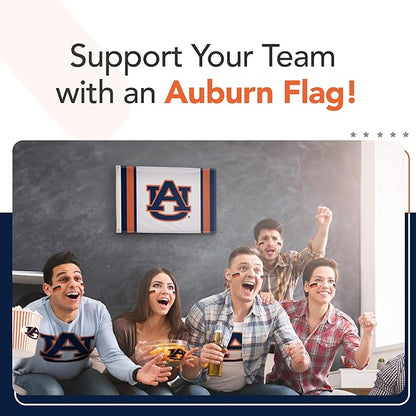 Auburn Tigers College Sports Printed Flag - NCAA Licensed - Nylon - School Banner (White) (2' x 3')