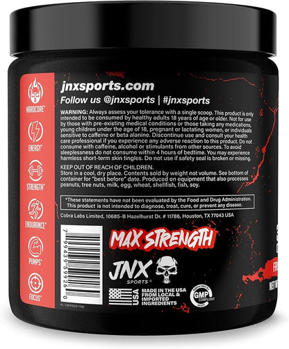 JNX SPORTS The Shadow! 350mg of Caffeine Hard Core Preworkout - Fruit Punch 30 Servings | Electric