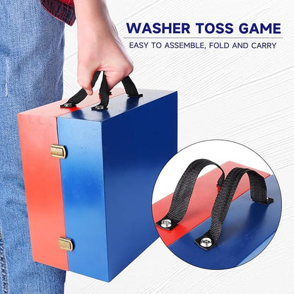 GSE Games & Sports Expert Premium Wood Washer Toss Game Set with 8 Washers with Bottle Opener for