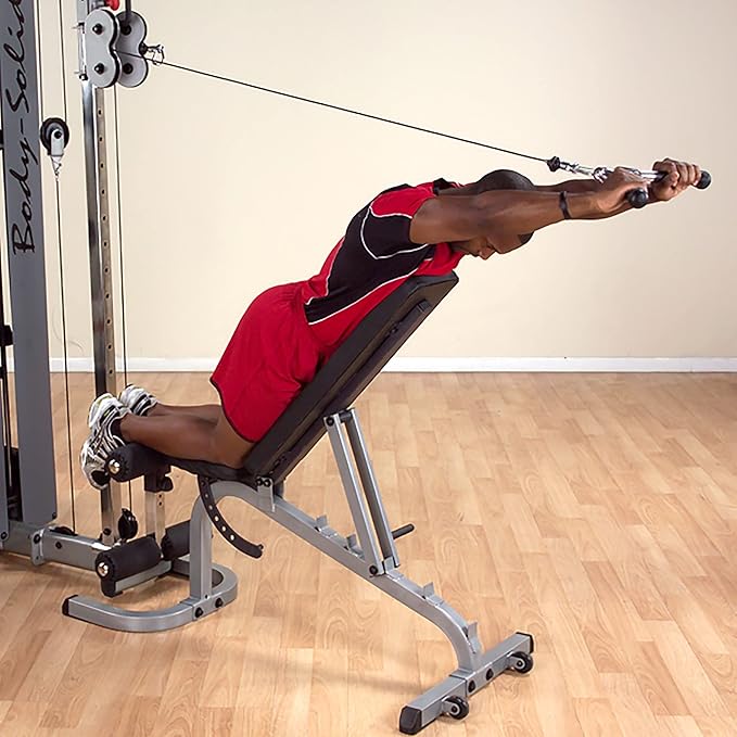 Body-Solid Tools Pro-Grip V-Bar for Home Gym, Ideal for Biceps and Triceps Exercises, Cable Machine