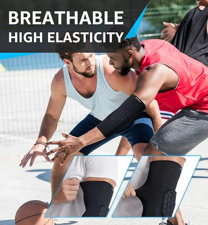 HiRui Elbow Pads for Teenagers Men and Women - Basketball Baseball Elbow Brace for Collision