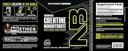 NutraBio Pure Micronized Creatine Monohydrate Powder Supplement, Unflavored, (1000 g) - Supports