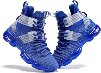 VITUOFLY Kids Basketball Shoes Boys Air Cushion Sneakers Girls Mid Top School Hoops Shoes Non-Slip