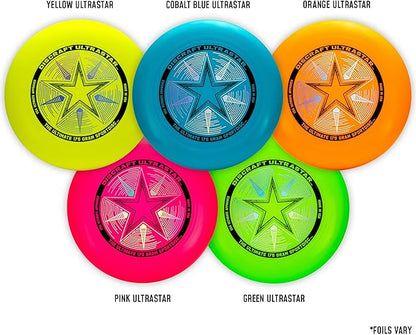 Discraft Ultrastar Neon 5-Pack | Premium Ultimate Discs - Neon Pink, Yellow, Cobalt Blue, Green