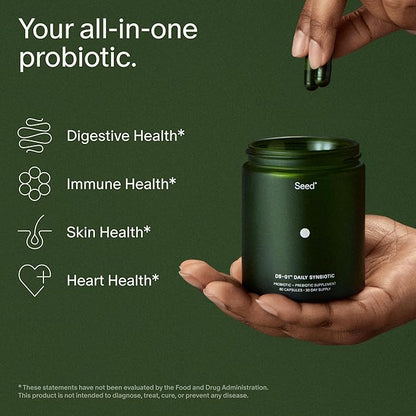 Seed DS-01 Daily Synbiotic - Prebiotic and Probiotic for Women & Men - Digestive Health, Gut