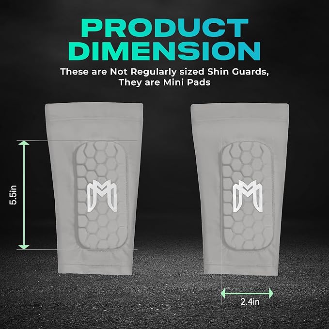 Mini Shin Guards Soccer – Built in Shin Pad Sleeves for Mens, Women, Teens - Small Shin Guards