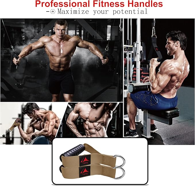 Heavy Duty Gym Workout Handles Attachment for Cable Machine,Resistance Band,Pulley System Home