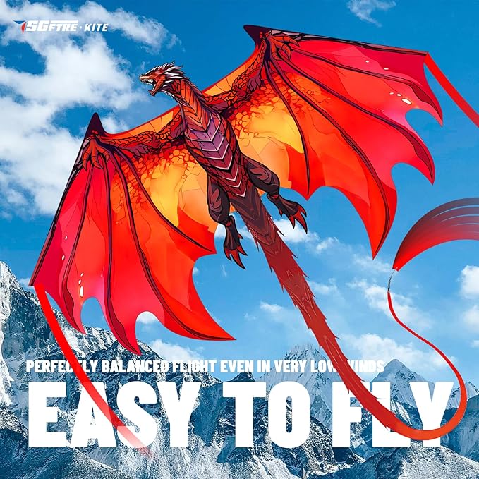 Complete Kite with Handle, Line & Accessories,Easy to Fly for Kids & Adults, Perfect for Beach