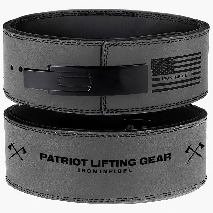 Weight Lifting Belt - Lever Gym Belt for Weightlifting, 10mm Leather Weight Belt for Men - 4 Inches